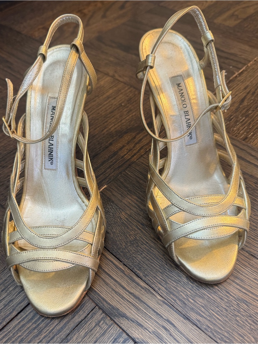 Manolo Blahnik Gold sandals